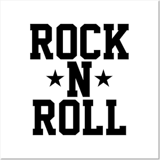 rock n roll logo Posters and Art